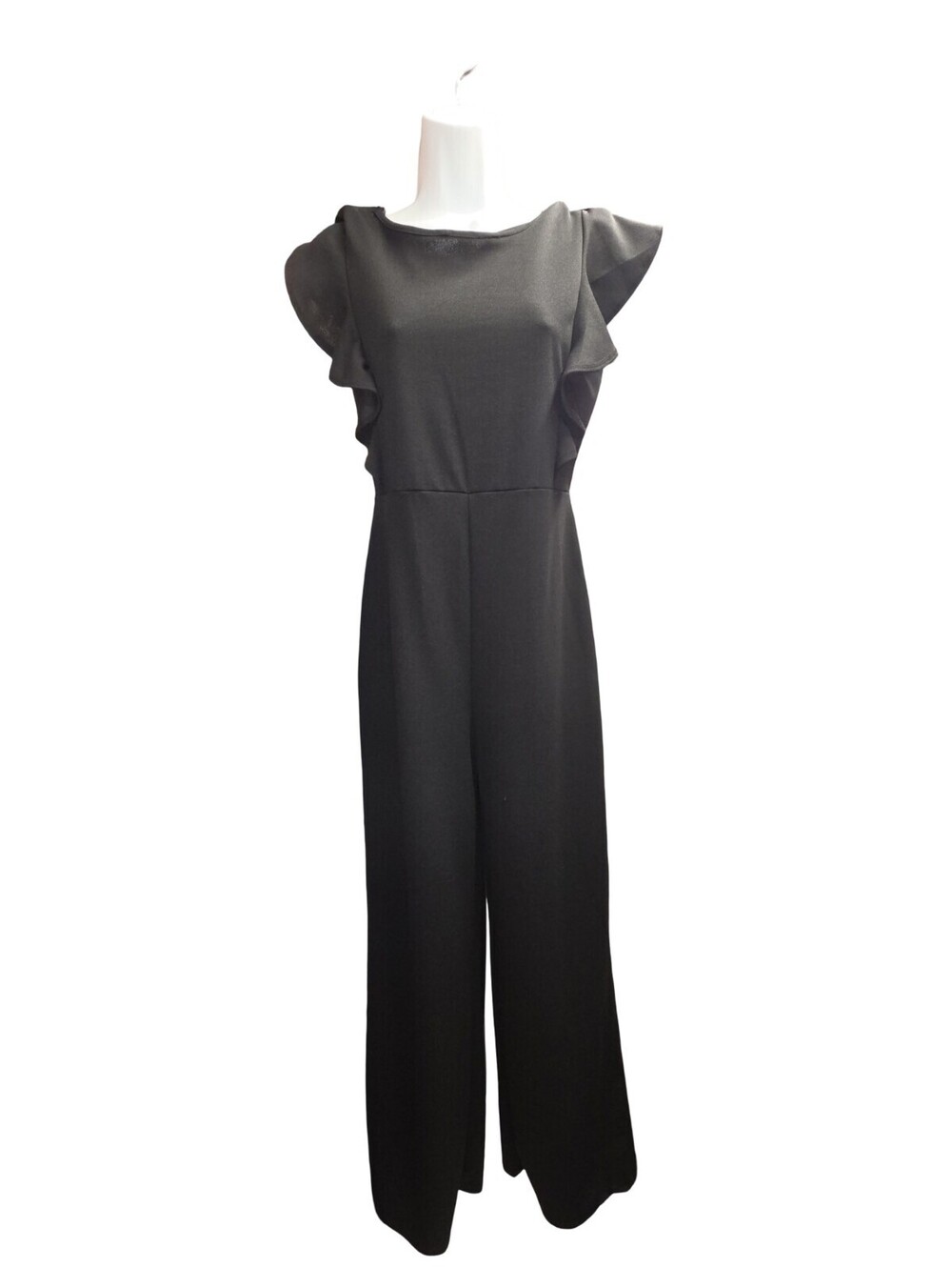 21 Saints NWT Black Flutter Sleeve Wide Leg Jumpsuit Size L